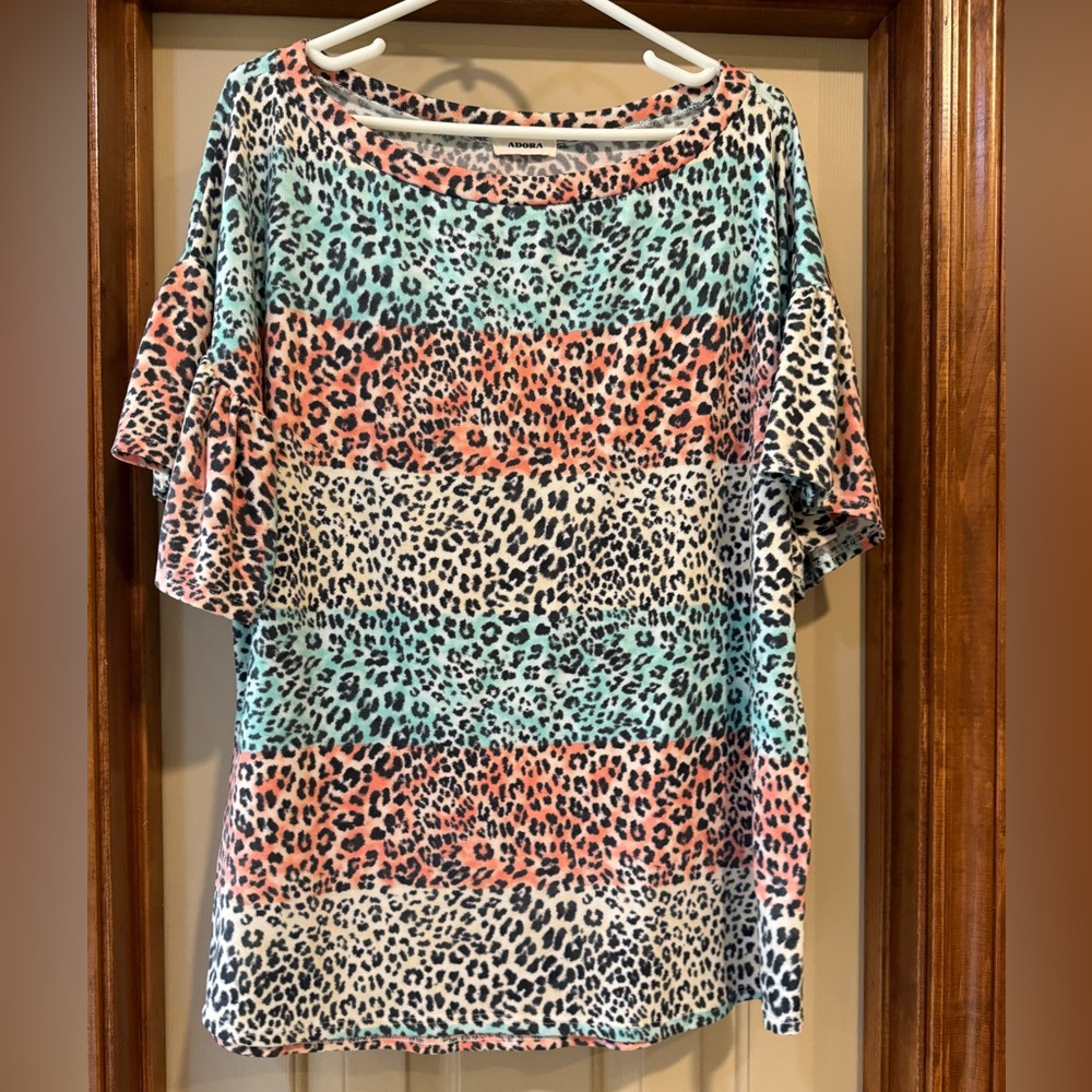 ADORA Multicolor Animal Print Blouse